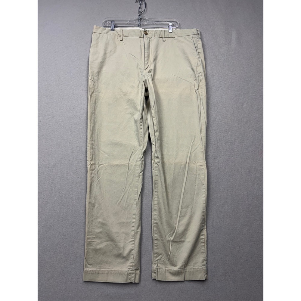 Polo Ralph Lauren Pants Mens 38x32 Tan Stretch Straight Fit Khaki Chinos